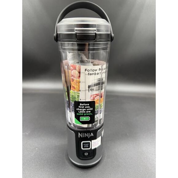 New Ninja Blast 18 oz. Portable Blender - Black/Silver BC151BK - Picture 1 of 8